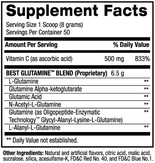 Best Glutamine ingredientes