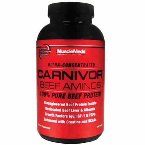 Carnivor Beef Aminos MuscleMeds | Aminoácidos BCAA 300 Cápsulas