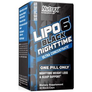 Lipo 6 Black Nightime Ultra Concentrate, 30 Cápsulas